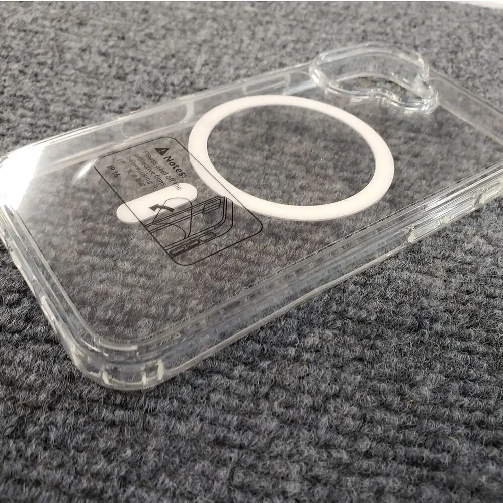 FNTCASE Magnetic Clear Case for Apple iPhone 16 - MagSafe Shockproof Cover